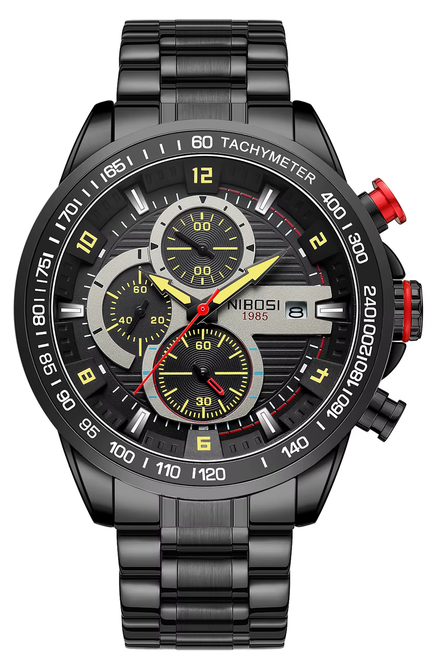 Cronografo "TOP GUN" – Orologio Uomo Sportivo Elegante
